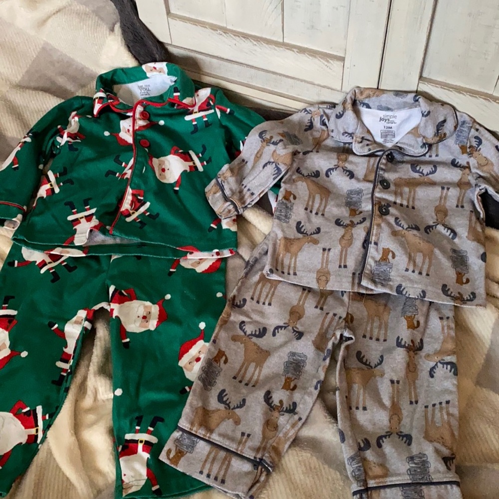 Carter’s Simple Joy baby sleepwear. One 12 month one 18 month